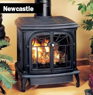 Comfort Glow cast iron stoves combine the beauty of a woodburning stove with the efficiency of vent free or direct vent gas space heating.
