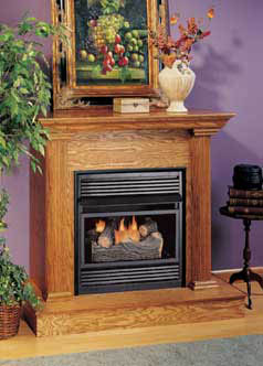 Comfort Glow compact gas fireplace system the smallest zero clearance fireplace system available.